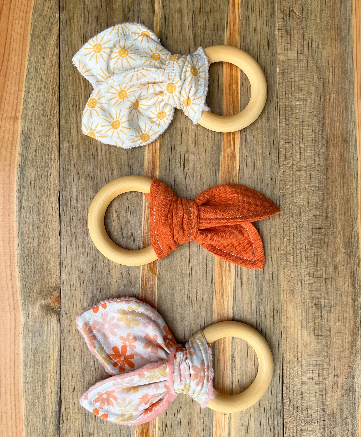 Wooden Teething Ring - Neutral Rainbows