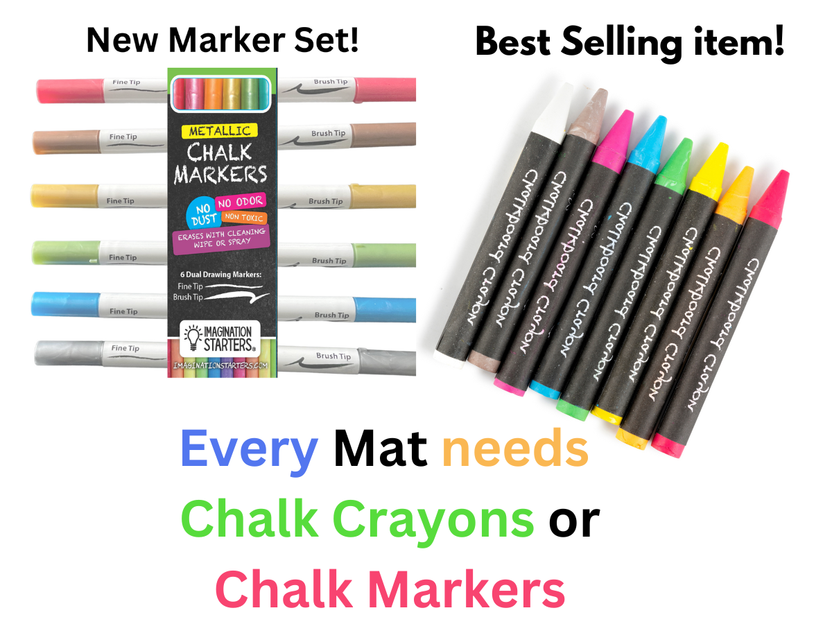 Imagination Starters - Chalkboard Crayons - Set of 8