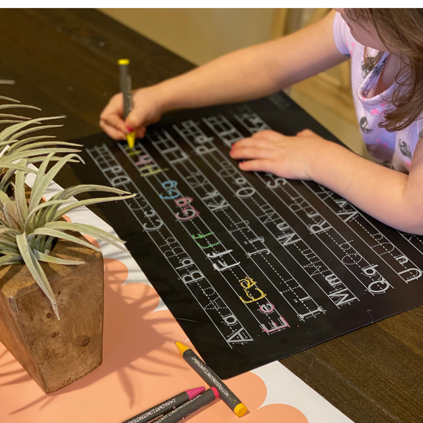 Imagination Starters - Chalkboard Letters Practice Placemat 12x17