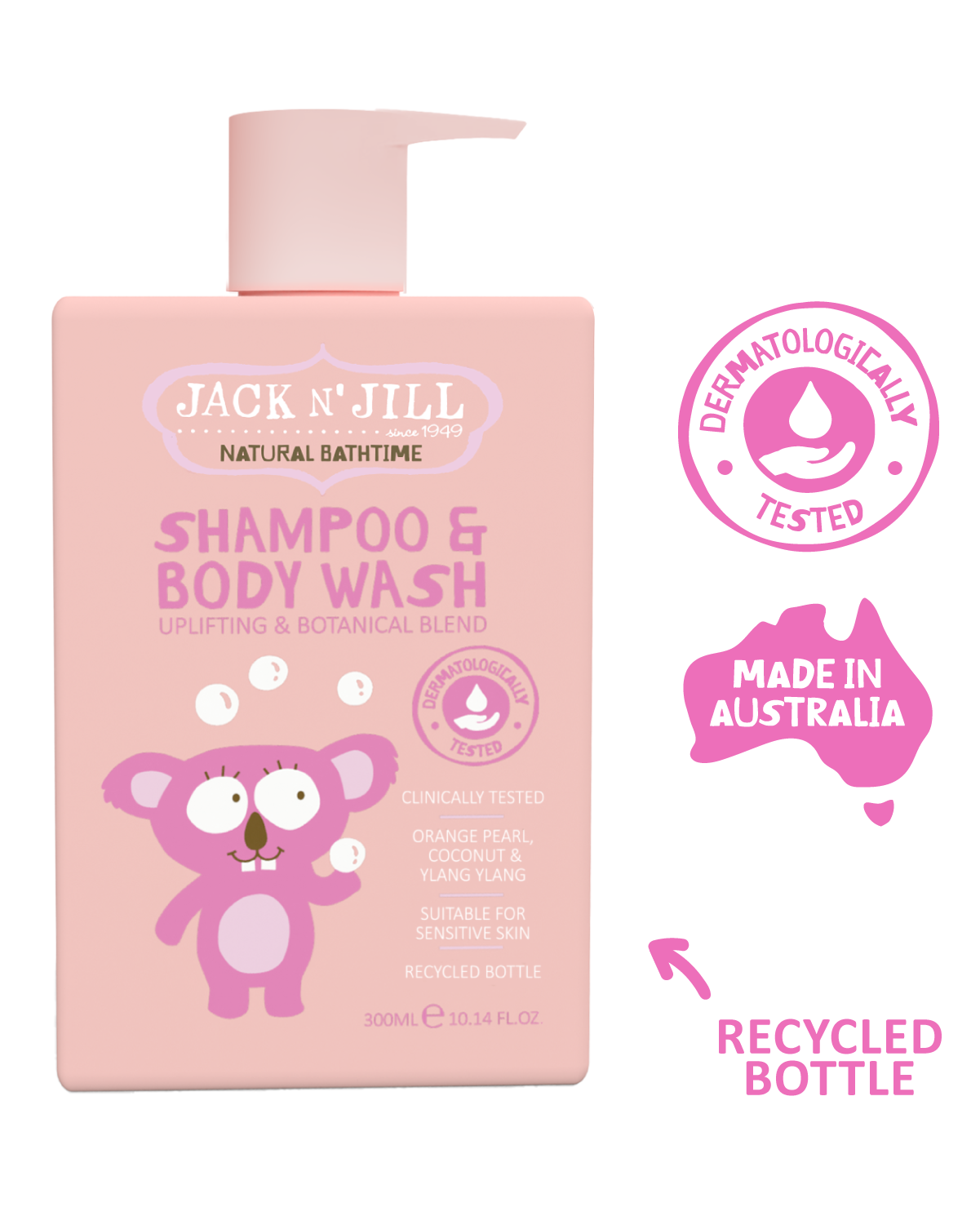 Jack N' Jill Kids & The Natural Family Company - Shampoo & Body Wash - Natural 300mL